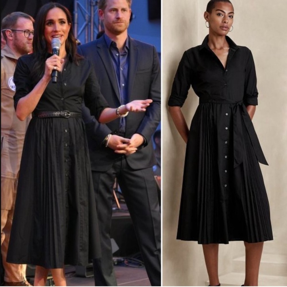 Banana Republic Pleated Shirt Dress